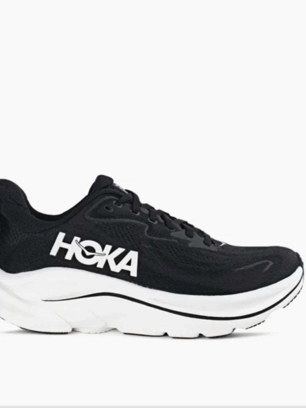 Hoka Black And White Clifton 10 Running Sneakers Size 9 - Picture 3 of 11